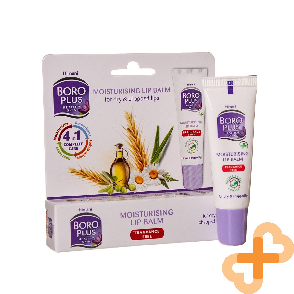BORO PLUS Moisturizing Lip Balm for Dry and Chapped Skin 10ml Fragrance Free
