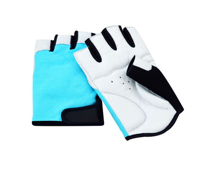Cycling Leather & Forway Padded Bicycle Sport Gel Half Finger Gloves 