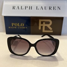 RALPH LAUREN RL8196BU 5001V6 Shiny Black 55 mm Women's Sunglasses New Authentic