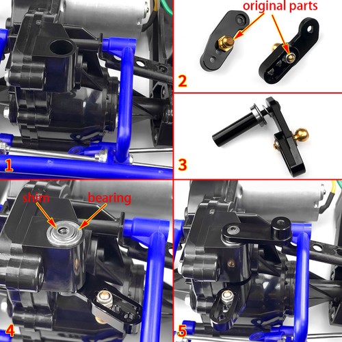 FLYXM 1Set Alum Servo Steering Mount For TAMIYA 1/10 Clod buster 4×4×4 RC Trucks - 第 4/7 張圖片