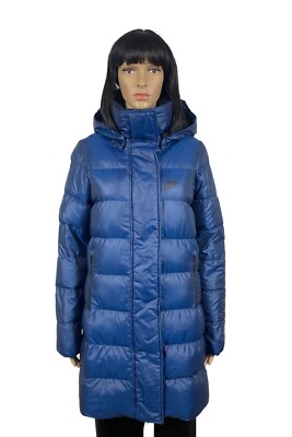 Nike NSW 550 Down Fill Hooded Parka Jacket Blue Size XS