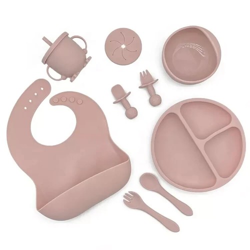 Eco Friendly Silicon Feeding Set Baby Bpa Free Silicone Feeding Kit Baby Set - Picture 1 of 1