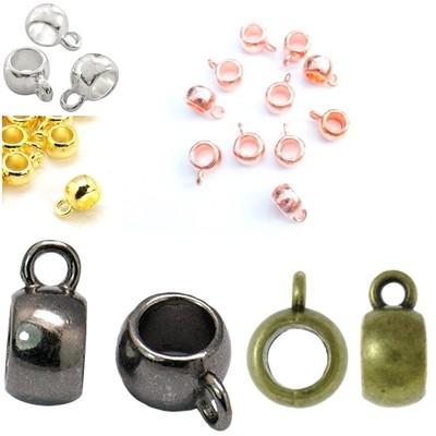 12mm Inner hole 5mm 10 x Kumihimo Pendant Slide Bead Hanger Bails lady-muck1