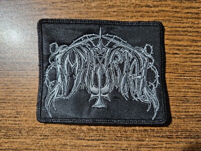 IMMORTAL,SEW ON SILVER EMBROIDERED PATCH