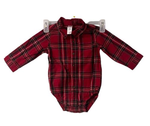 Carter's Boys Plaid Button Up Shirt 18M NWT