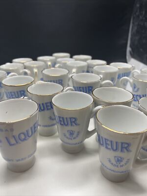 Carlsbad mini 3 Becher Liqueur Becher mit Werbung Tschechoslowakei Reg21/a