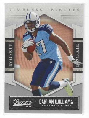 DAMIAN WILLIAMS 2010 CLASSICS TIMELESS TRIBUTES SILVER ROOKIE /100 RC TITANS