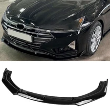 Front Bumper Cover Lip Spoiler Splitter Kit Trim Gloss Black For Hyundai Elantr