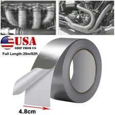 25m48mm Car Heat Shield Tape Cool Tapes Aluminum Foil Heat Reflective Adhesive