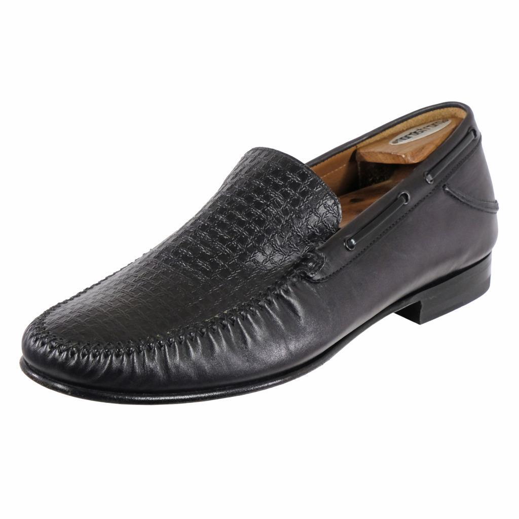 Mezlan Black Men\'s Loafers Mezlan Loafers Mens Black Ornament Calfskin Loafer E20482 main image 3