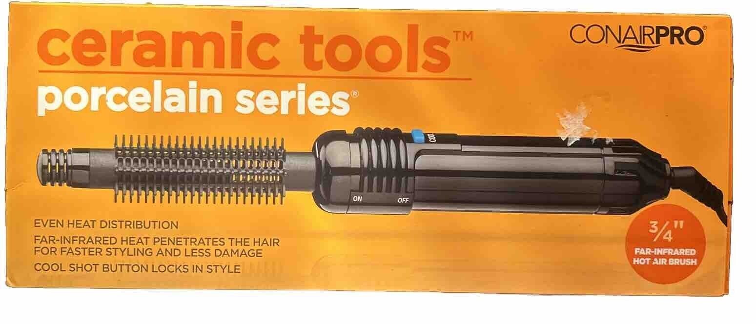 New Conair Pro Ceramic Tools Porcelain Series Hot Air Brush 3/4" CPP75A 3D eBay