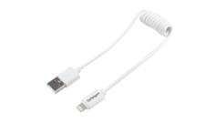 Image of StarTech.com 1ft. Coiled Lightning to USB Cable - Apple MFi Certified for iPhone