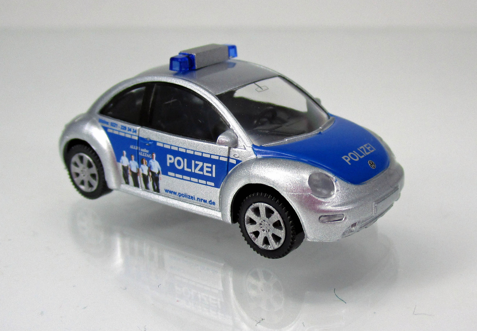 Wiking 010444 VW Beetle Polizei blau silber 1:87 NEU Modell