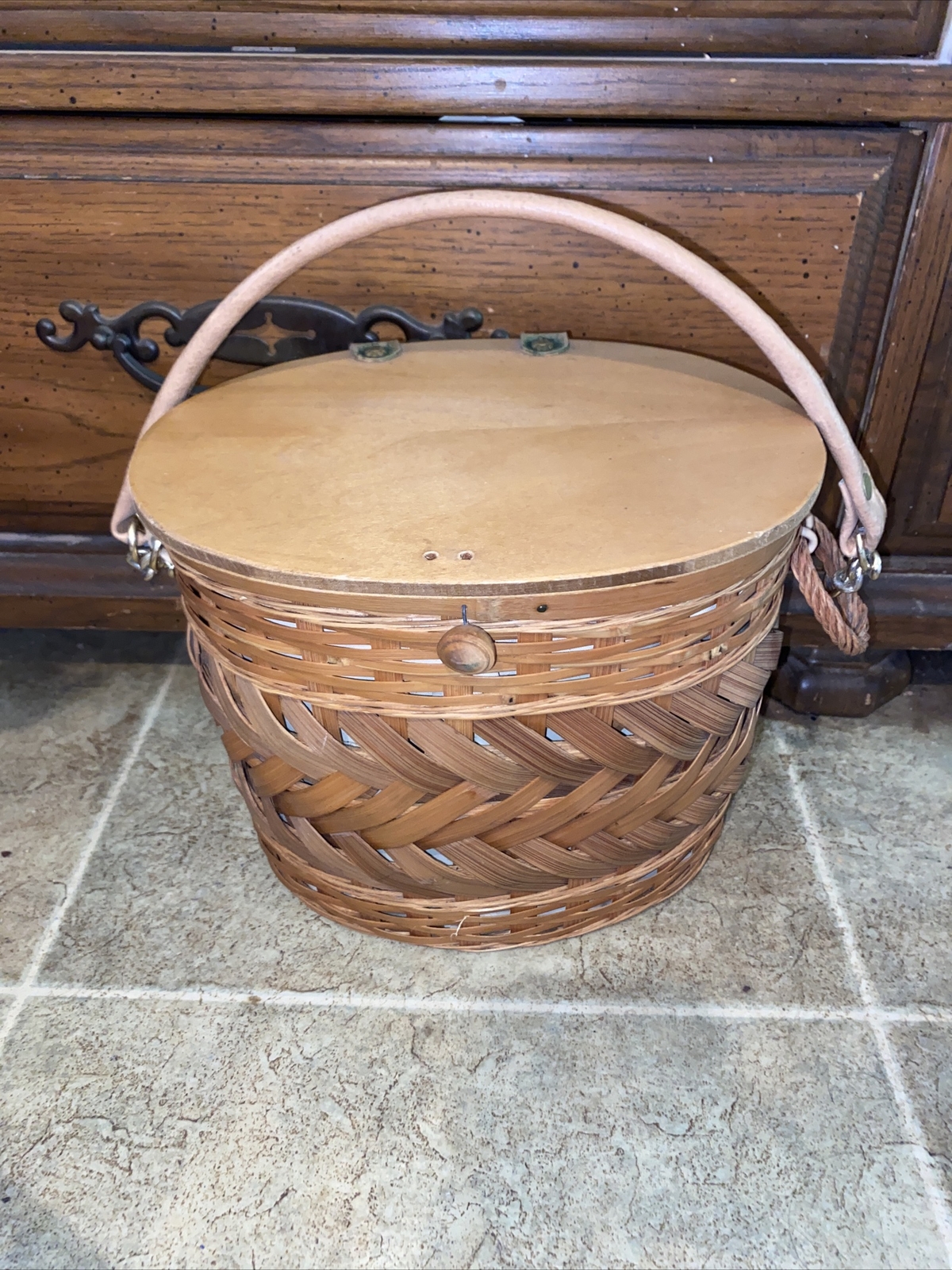 Elehant Women's Woven Wicker Straw Half Round Bag