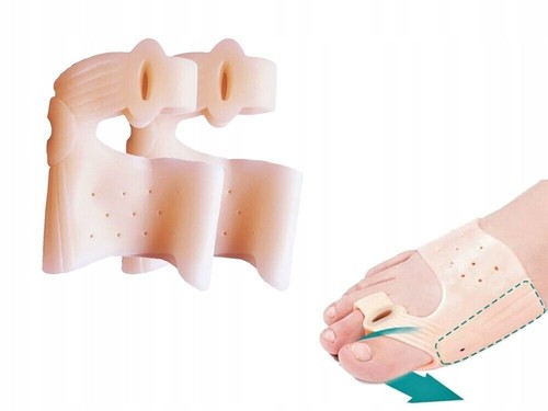 2 Correttore Alluce Coppia Tutore Alluce Valgo Separatore divaricatore Silicone - Foto 6 di 7