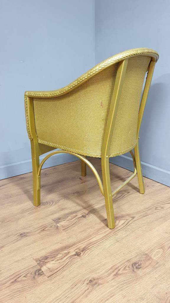 Vintage Shabby Chic Gold Wicker Bedroom Chair eBay