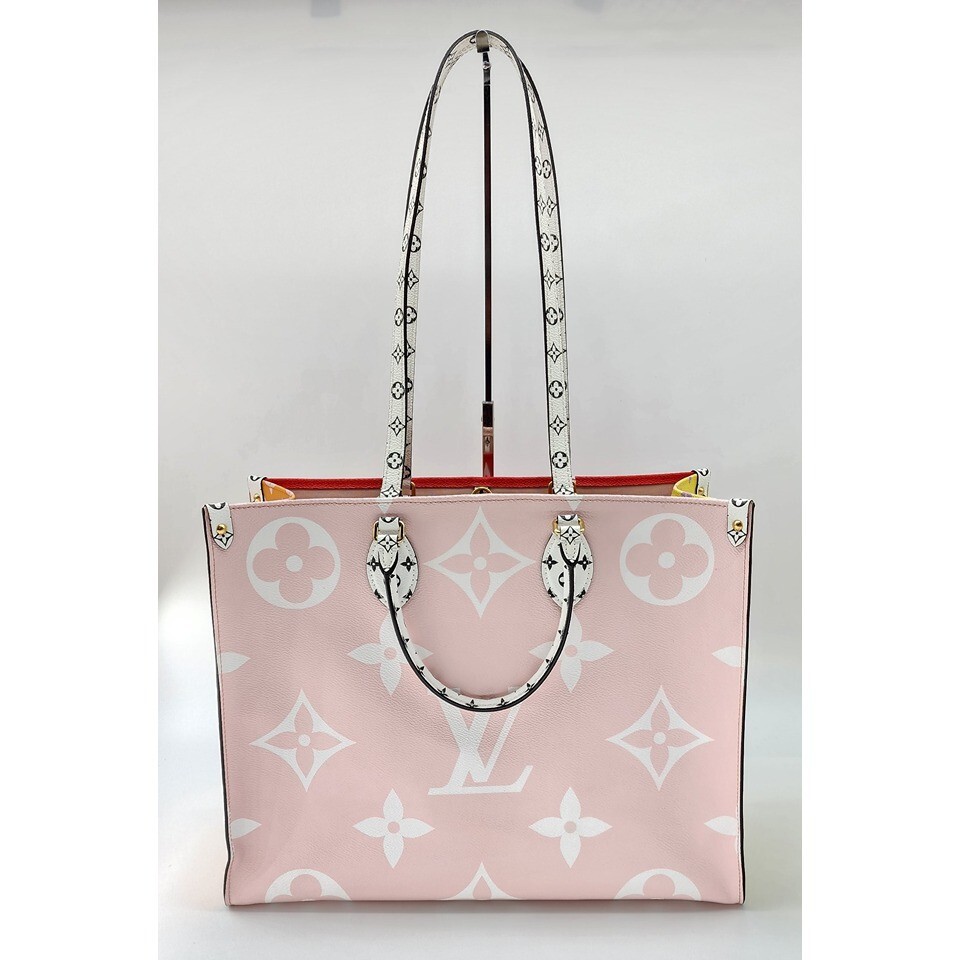 Monogram Canvas Louis Vuitton Tote Bag Pink Interior Louis Vuitton
