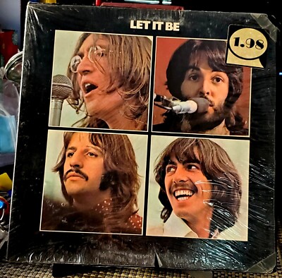 The Beatles Let It Be Lp Red Apple AR 34001 Maggie Mae Public Domain PD SHRINK!