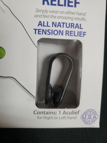 Acupresión Natural Acupresión Dolor de Cabeza Migraña Alivio de la Tensión Usable Negro NUEVO - Imagen 3 de 4