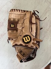 Wilson A450 Series A0450 ZS12 Baseball 12 Inch Glove RHT Blk/Tan Youth