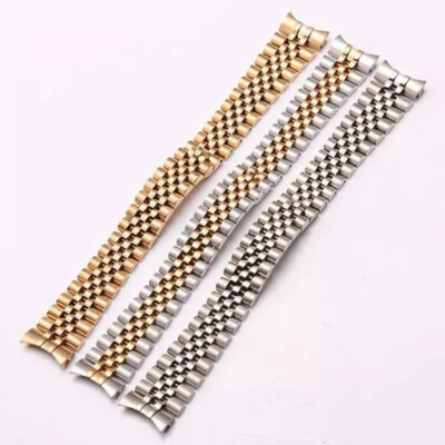 13 17 20 21 Watch Band Clasp Solid Bracelet Curved Ends Fits Jubilee Style Watch