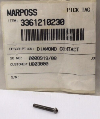 Marposs 3361210230 Diamond Contact 21.20mm Length 4mm Hex M3-0.5 Threads