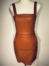 New Women’s Faux Leather Mini Dress Size Small Academia Techwear Streetwear