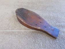 VINTAGE PRIMITIVE SHOE SHINE BOX SHOE SHAPE WOOD FORM