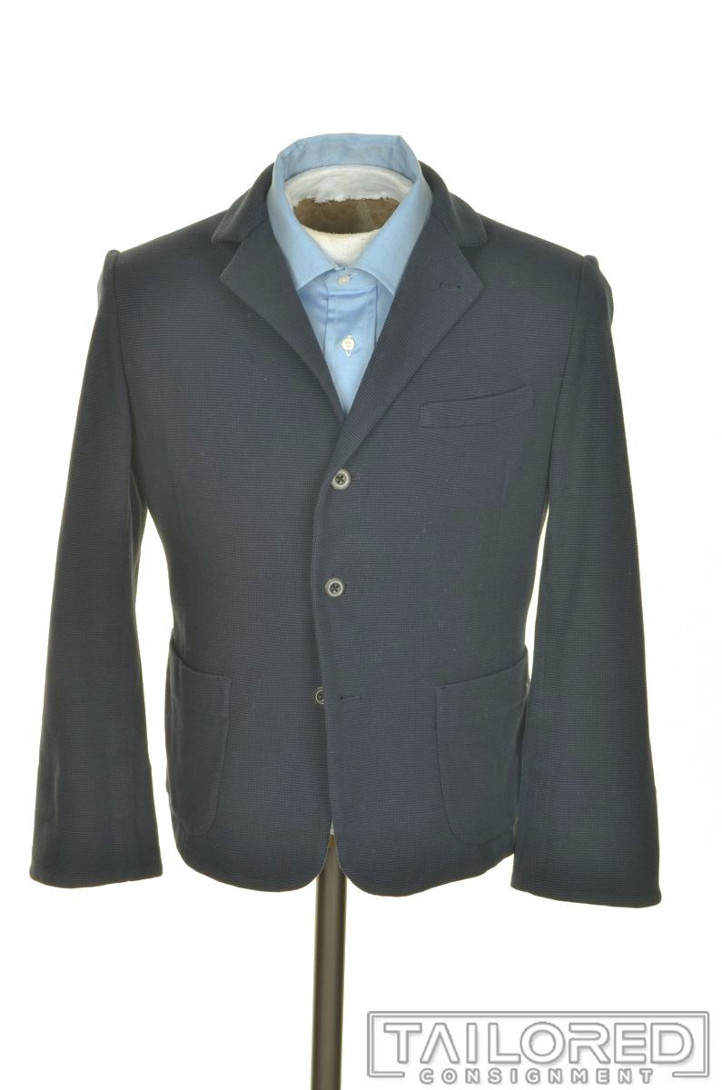 45 RPM Solid Blue Cotton Triple Patch Pocket Blaz… - image 2