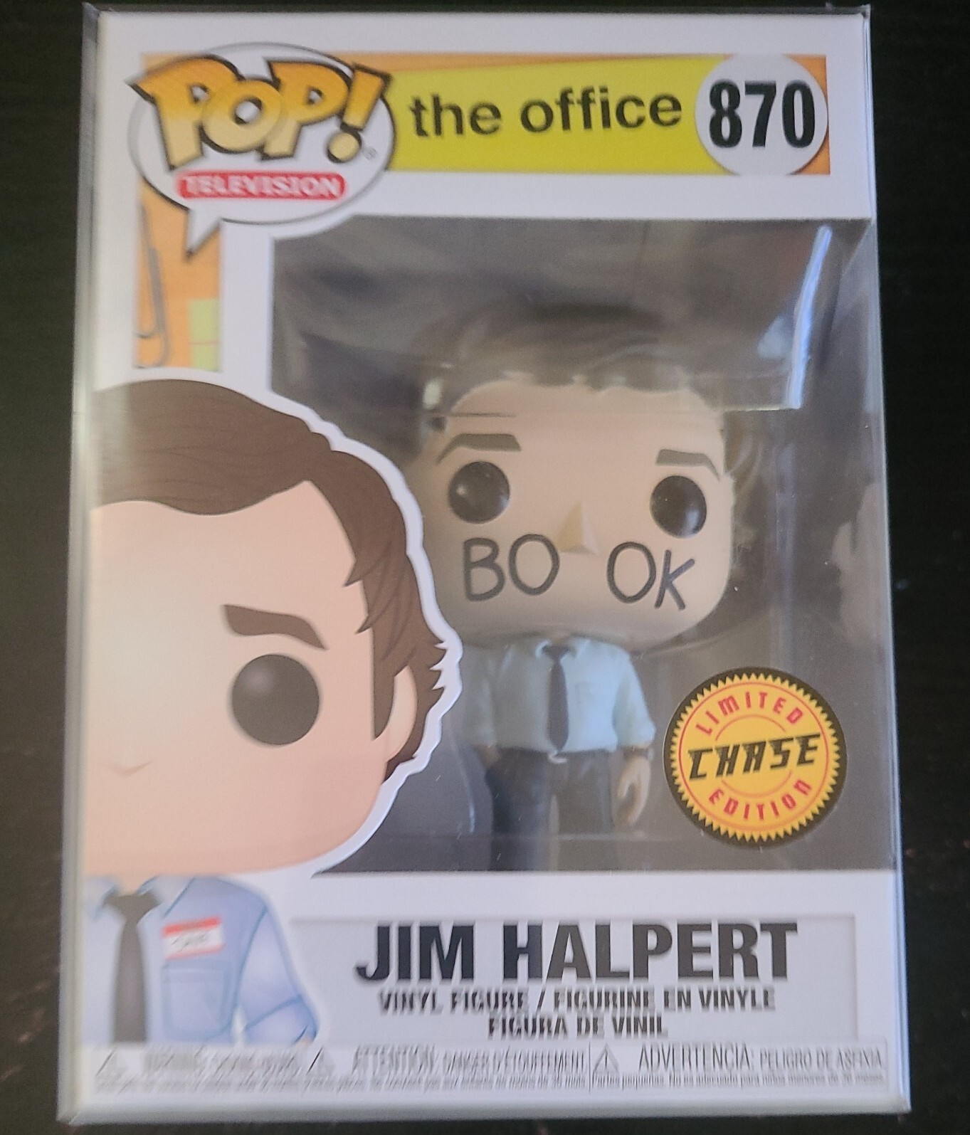Funko Pop! Figura Tv: The Office - Jim Halpert Edición Limitada Chase Con Protector
