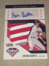 JOSH HARTLE 2019 PANINI USA Game Jersey FLAG Patch AUTO #1/5 Wake Forest 
