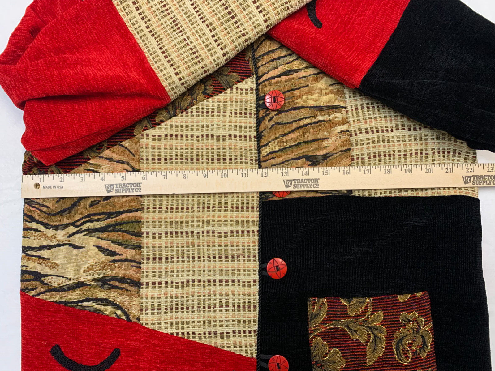 Alex Kim Artistic Patchwork Jacket Rayon/Polyeste… - image 5