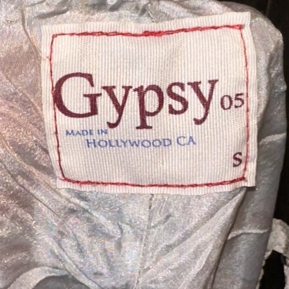 Gypsy 05 100% Silk Maxi Dress Ombré Sleeveless Watercolor Made USA Sz S - Image 4 of 4