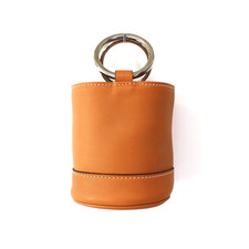 Simon Miller Bonsai Bucket Tan Leather Silver Ring Handle Mini Handbag