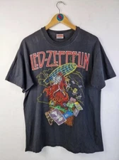 Led Zeppelin Band T-shirt Black Short Sleeve Unisex S-5XL Reprint  KH13976