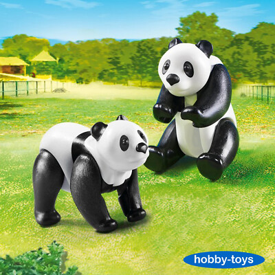 Lot De Figurines Playmobil Animaux Forêt - Ours, Panda, Arbres, Pour Agrandir Ton Zoo Ou Ta Forêt