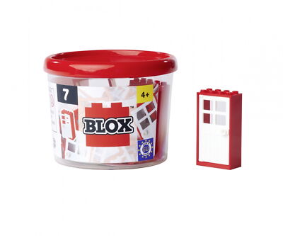 Simba Konstruktionsspielzeug Bausteine Blox 7 Türen und Rahmen rot 104114558