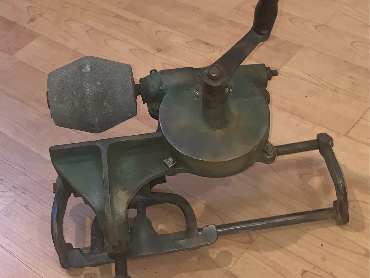 Prairie vintage Antique Hand Crank Bench Grinder
