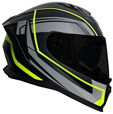 RALLOX HELMETS Motorradhelm Integralhelm 69-G Helm Rollerhelm Sturzhelm neon grün matt S M L XL