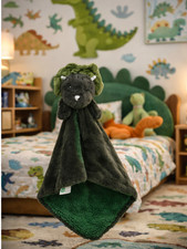 Dinosaur Dino Green Baby Lovey Blanket Security Soft Baby Nursery Comfort Toy