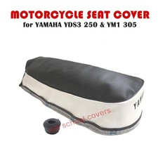 MOTORCYCLE SEAT COVER YAMAHA YDS3 250 YM1 305 TWO TONE & STRAP