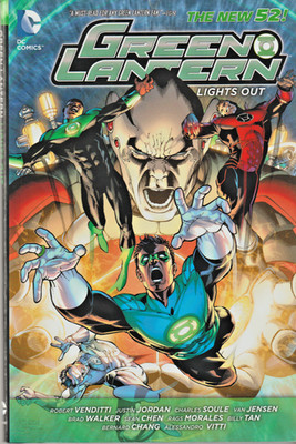 GREEN LANTERN  : LIGHTS OUT  $24.99 HC W/ DUSTJACKET  200-PAGES  DC  2014 NICE!!