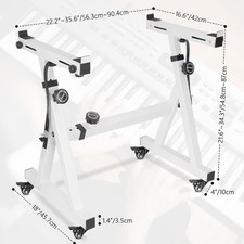 Heavy Duty Metal Z-Frame Adjustable Electronic Keyboard Stand Support