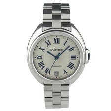 CARTIER Clé De Cartier WSCL0006 Silver Case Size 35mm Men's Used Watch #31017 2