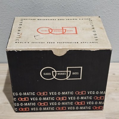 Vtg 1963 Veg-O-Matic Food Preparer by Popeil Brothers No. 707 Box & Instructions