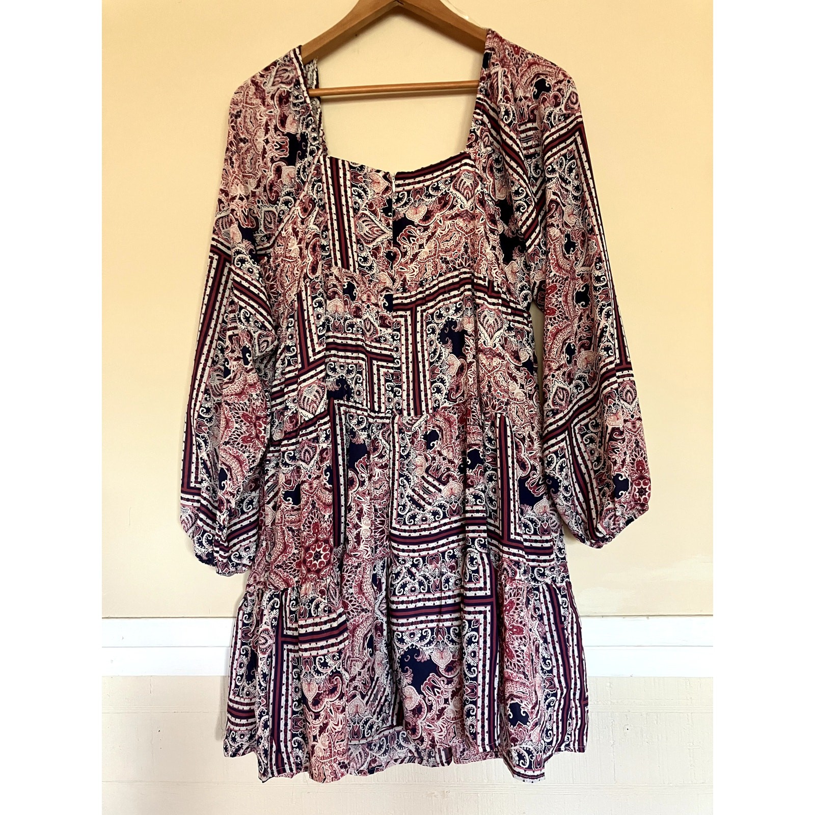 SAVANNA JANE Frilly Patchwork Print Mini Dress Si… - image 5