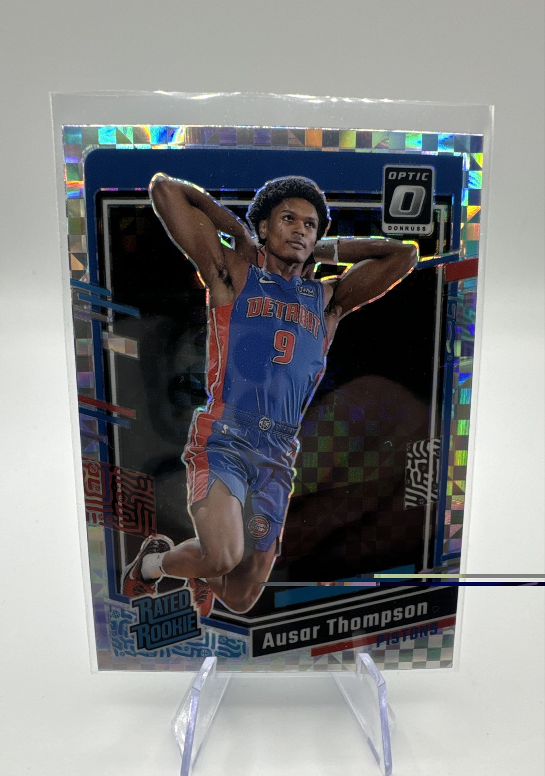 2023-24 Optic - Rated Rookie Ausar Thompson #235 Checkerboard Prizm Case Hit SP