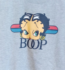 Vintage Betty Boop Lightweight Graphic Forever 21 Sweatshirt Women Sz L Gray
