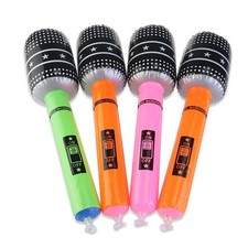 6pcs Blow up Inflatable Plastic Microphone 24CM Party Favor Kids Toy Gift iy