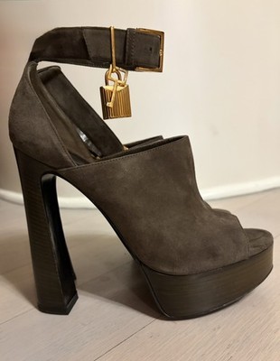 Tom Ford Brown Suede Platform Sandal Size 41